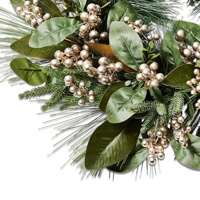 Green & Champagne Berry Wreath