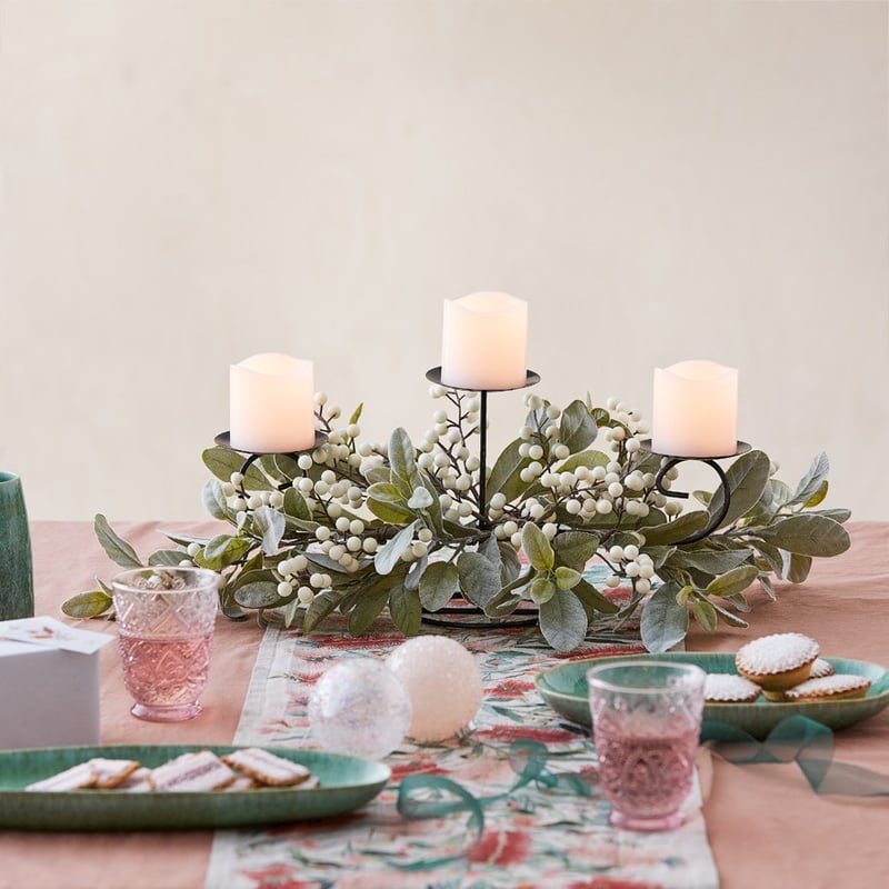 Sage Berry Candleholder