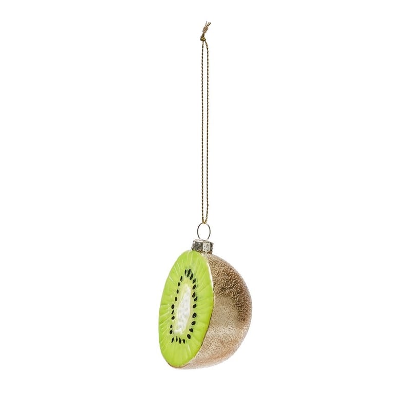 Antiqued Kiwi Fruit Glass Decoration