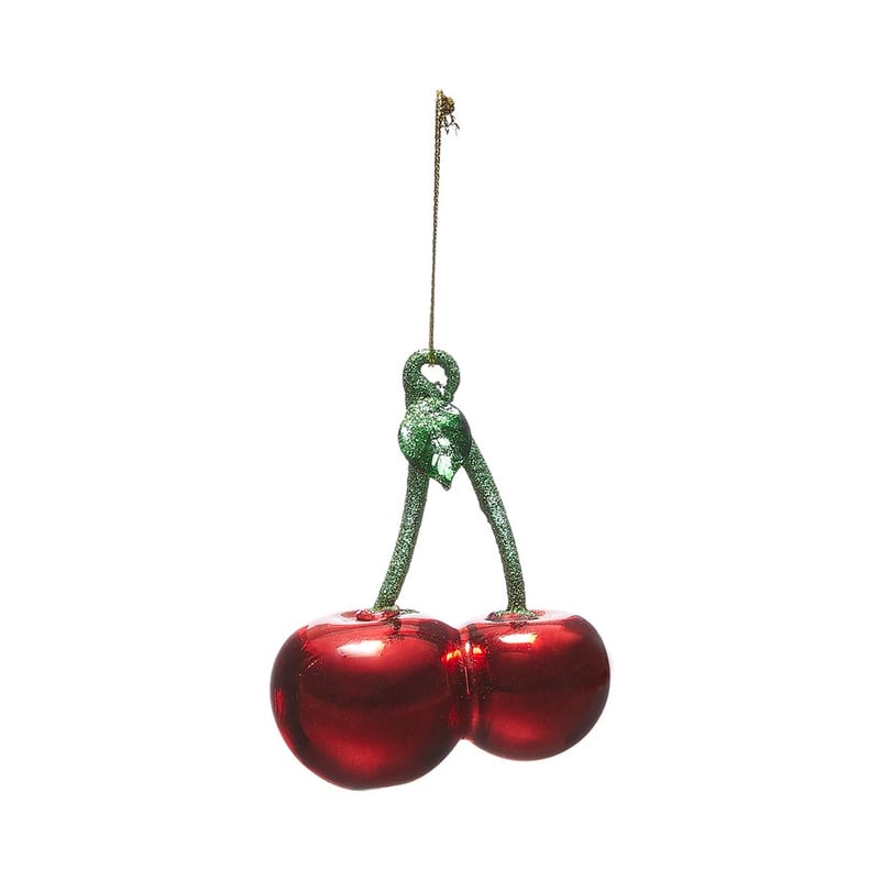 Antiqued Cherries Glass Decoration