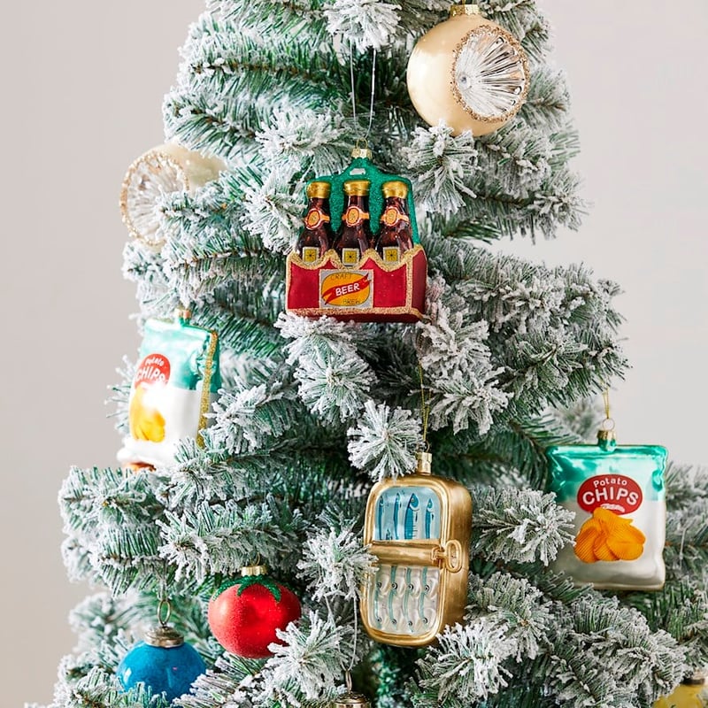 Antiqued Sardines Glass Decoration