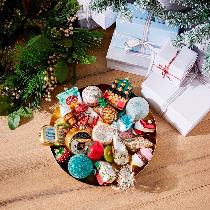 Antiqued Caviar Glass Decoration