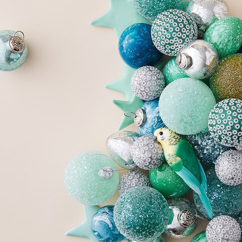 Glass Effect Light Aqua Bauble