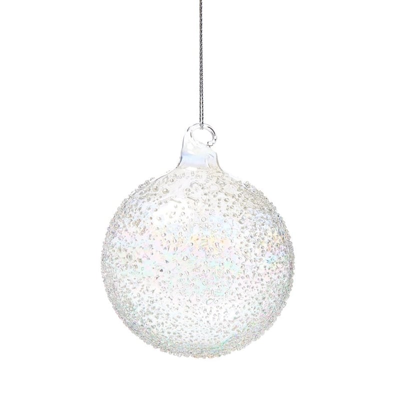 Clear Glass Rainbow Ball Bauble