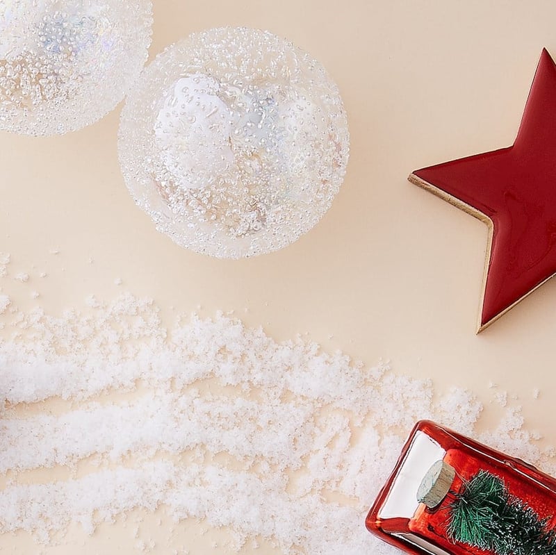 Clear Glass Rainbow Ball Bauble