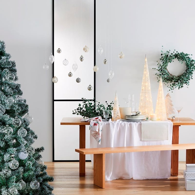 Clear Rainbow Glass Teardrop Bauble