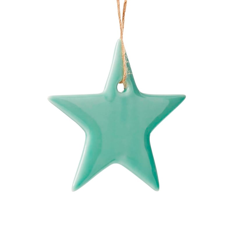 Mint Ceramic Star Decoration