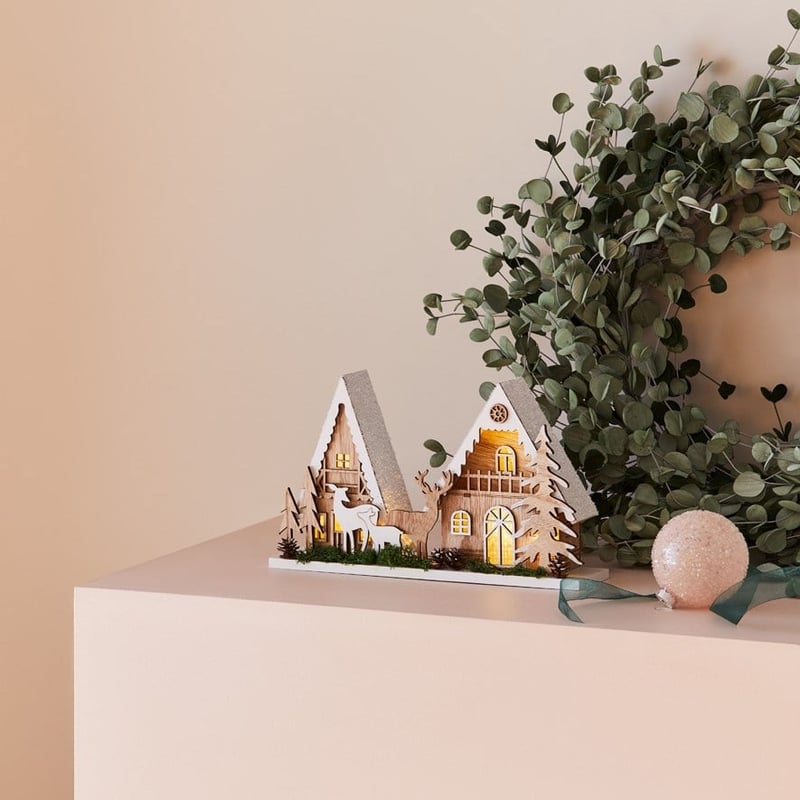 Natural Festive Decorative Houses Scene