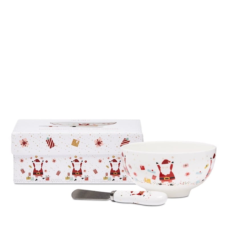 Christmas Santa Bowl & Spreader