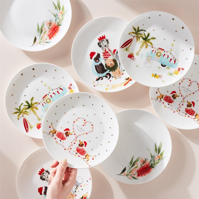Christmas Dogs Plate 
