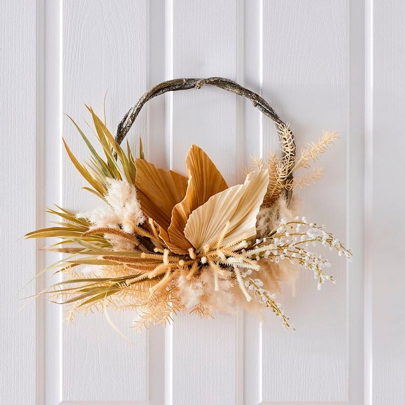Boho Brown & Cream Fan Wreath