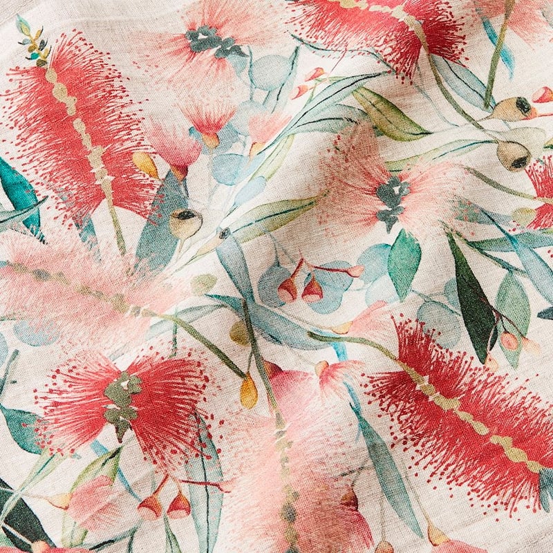 Botanical Natural Linen Table Runner