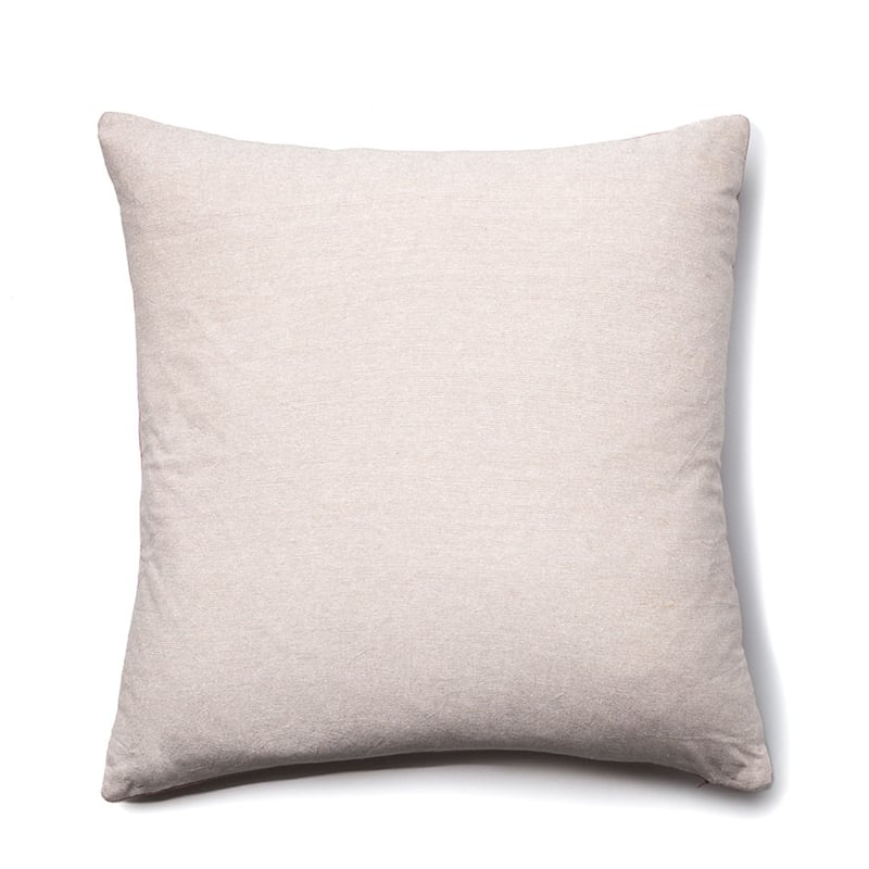 Bombay Velvet Cushion Charcoal/Natural Reverse 