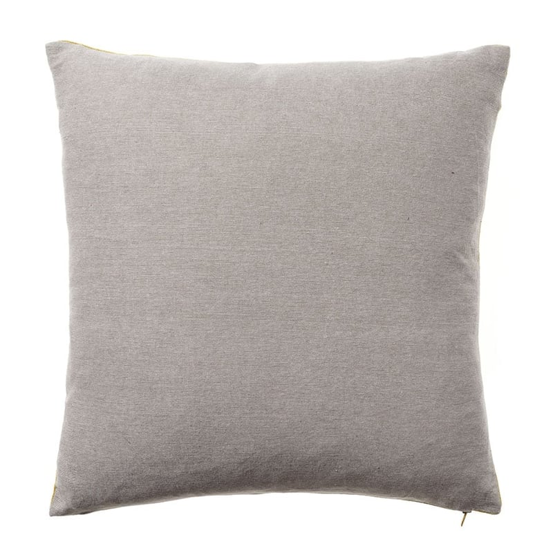 Bombay Velvet Cushion Mustard/Natural Reverse