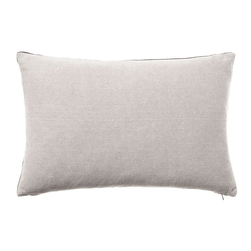 Bombay Velvet Charcoal/Natural Reverse Long Cushion 