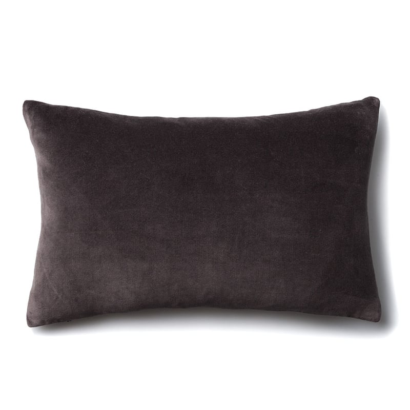 Bombay Charcoal Velvet Long Cushion