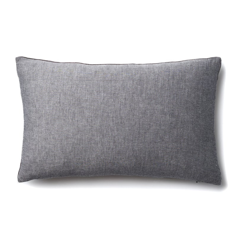 Bombay Charcoal Velvet Long Cushion