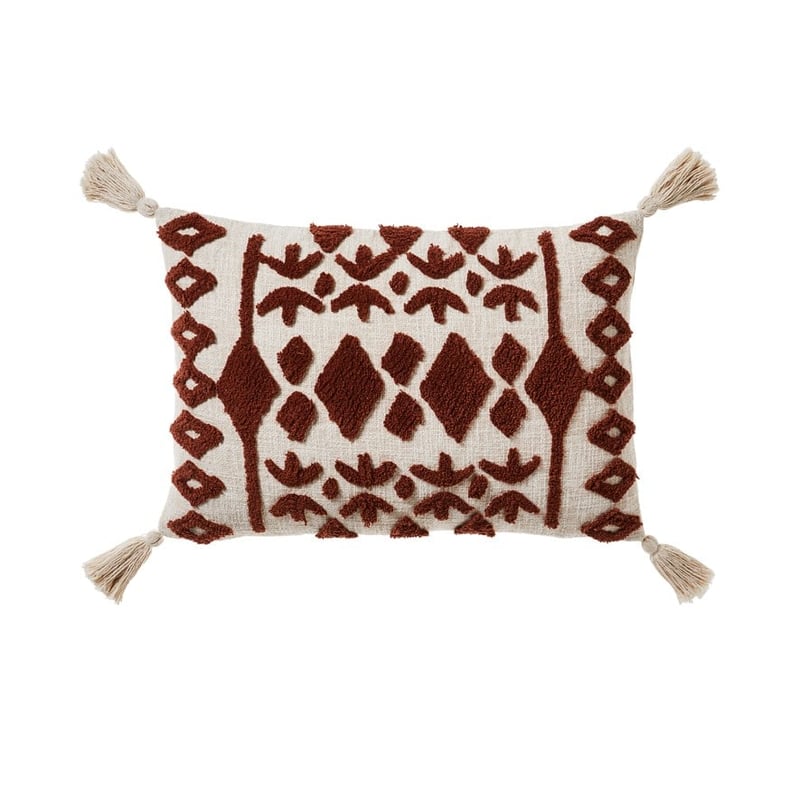 Red Earth Rust Natural Tufted Cushion
