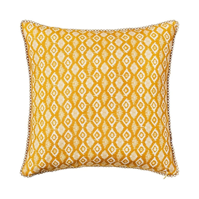 Karuk Mustard Tribal Cushion 