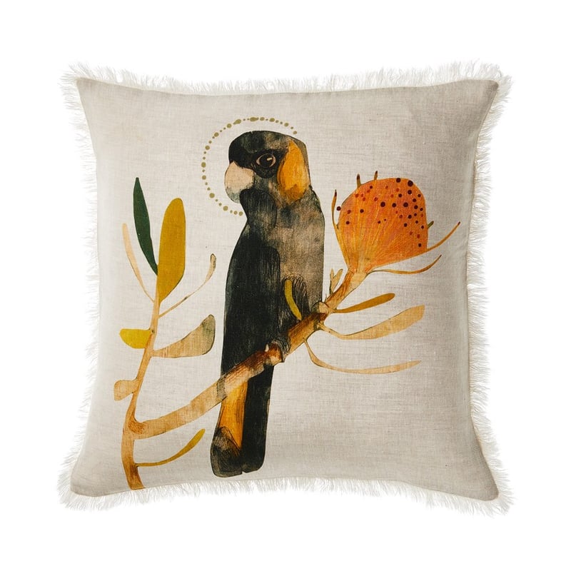 Dana Kinter Black Cockatoo Cushion