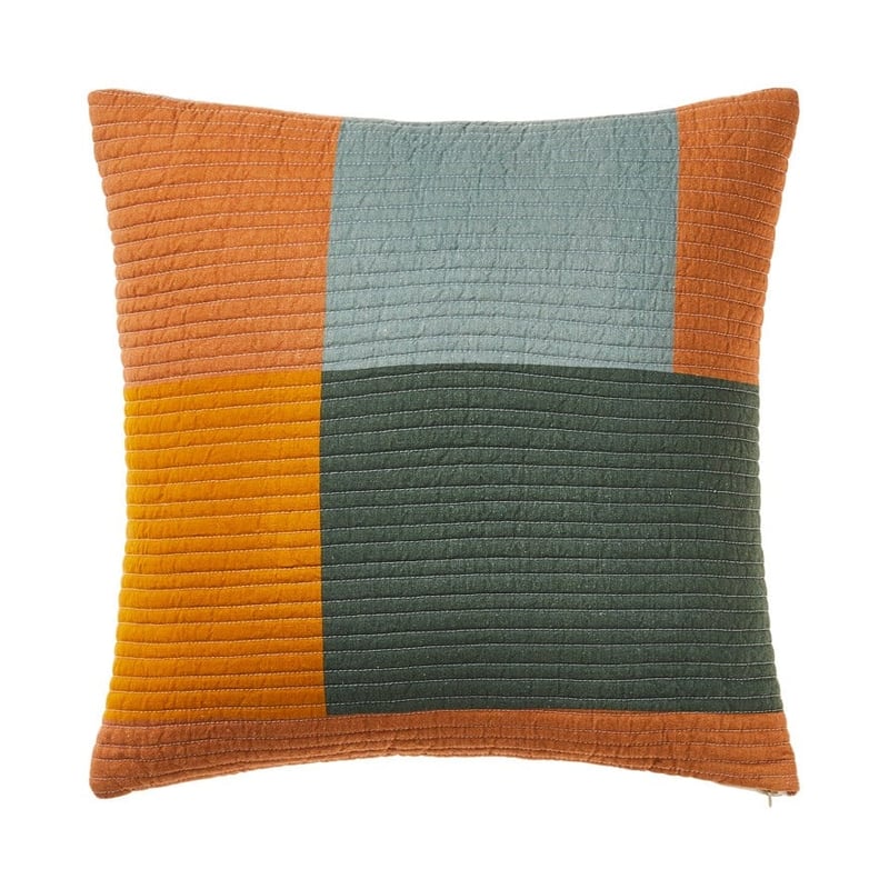 Splice Rust & Green Cushion 