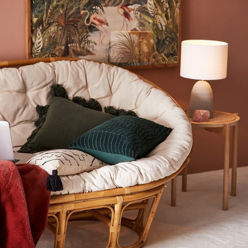 Calgary Green & Pink Velvet Cushion