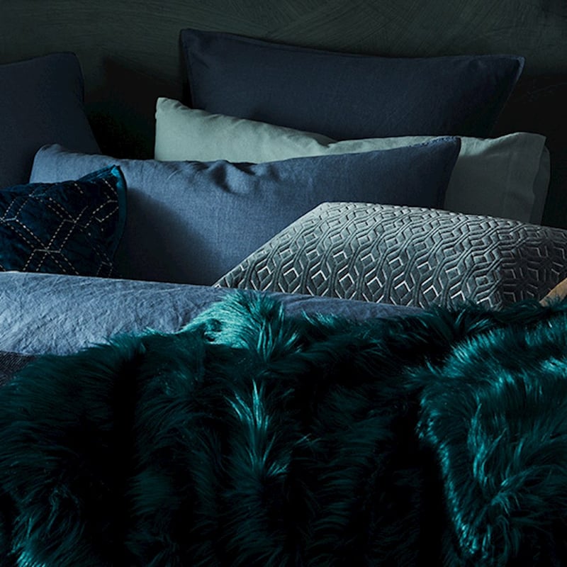 Sacramento Slate Velvet Cushion