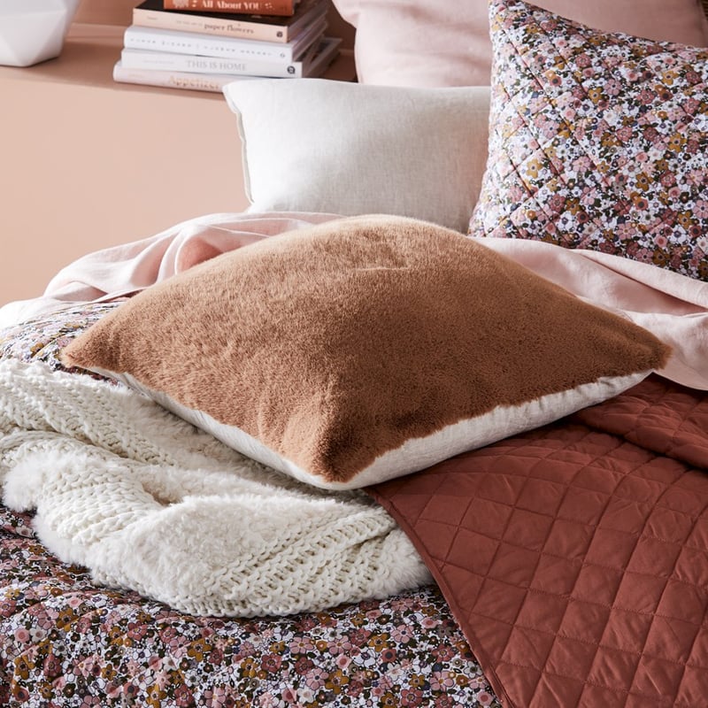 Astoria Caramel Fur Cushion