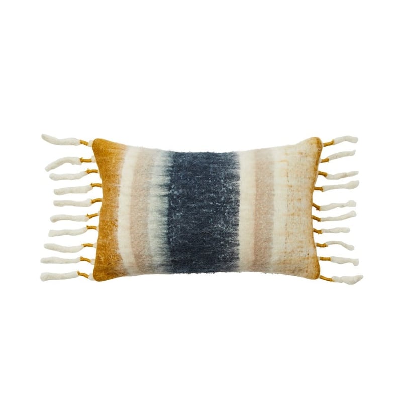 Avery Mustard & Navy Long Cushion