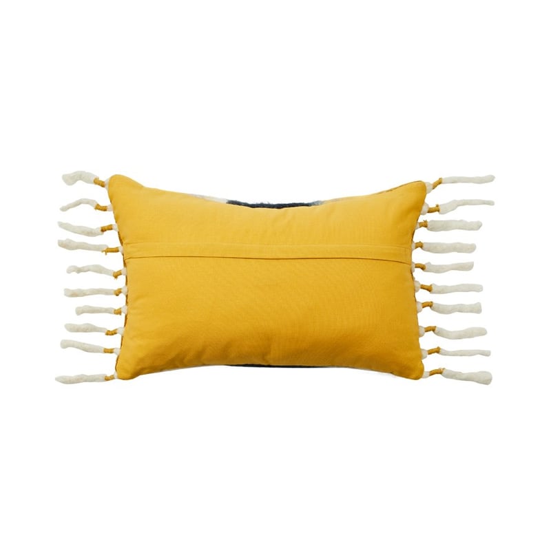 Avery Mustard & Navy Long Cushion