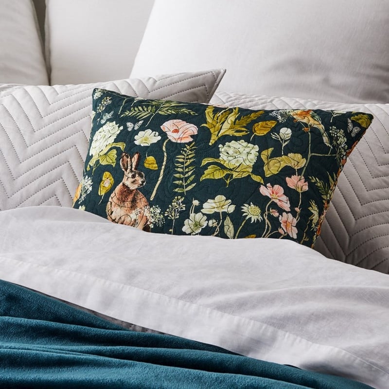 Elk Teal Linen Cushion