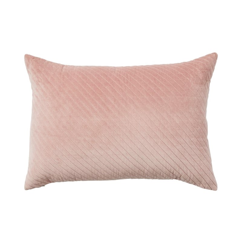 Bombay Quilted Misty Pink Velvet Cushion
