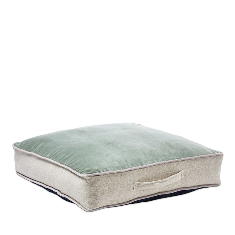 Bombay Navy & Sage Velvet Floor Cushion