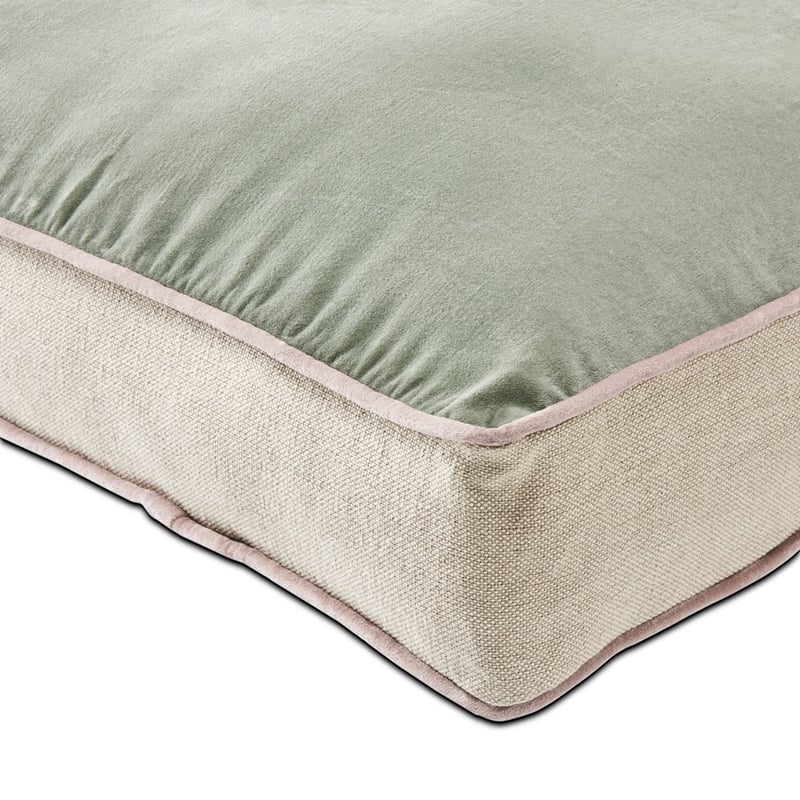 Bombay Navy & Sage Velvet Floor Cushion