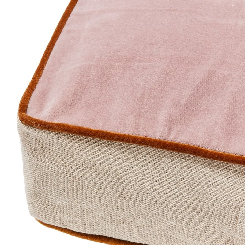 Bombay Rust & Misty Pink Velvet Floor Cushion