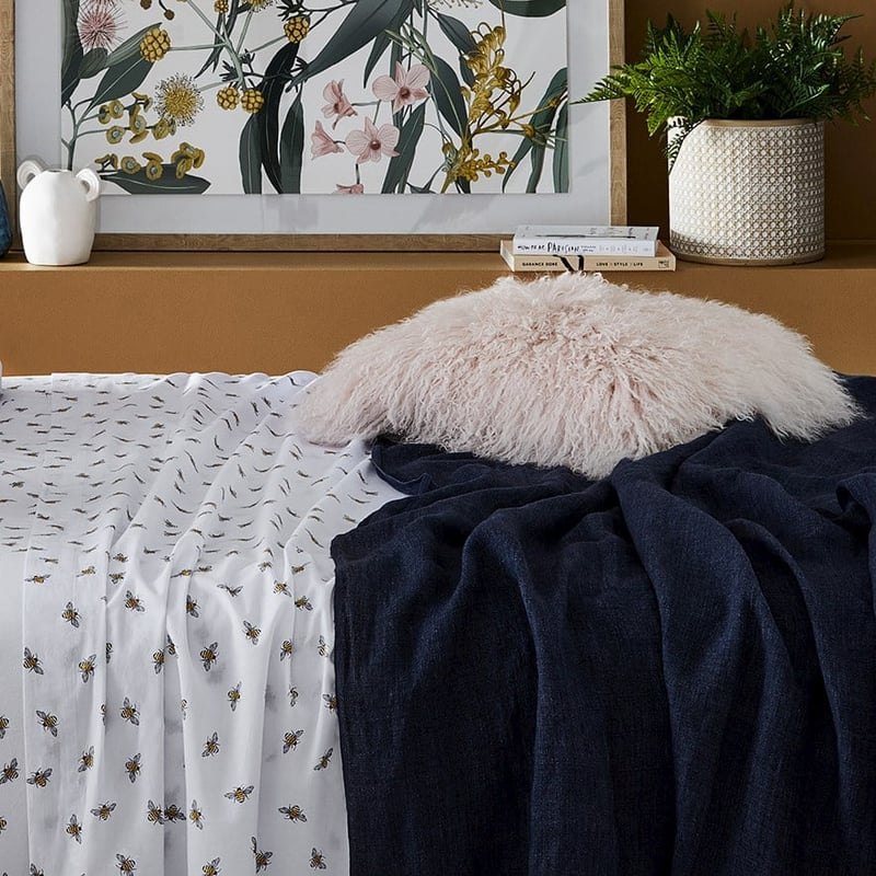 Mongolian Blush Sheepskin Cushion 