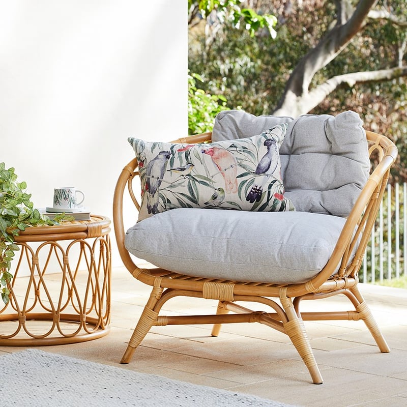 Australian Bushland Linen Green Long Cushion