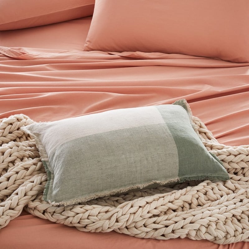 Malmo Forest Check Linen Cushion