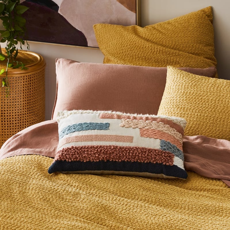 Damascus Pinks & Navy Cushion