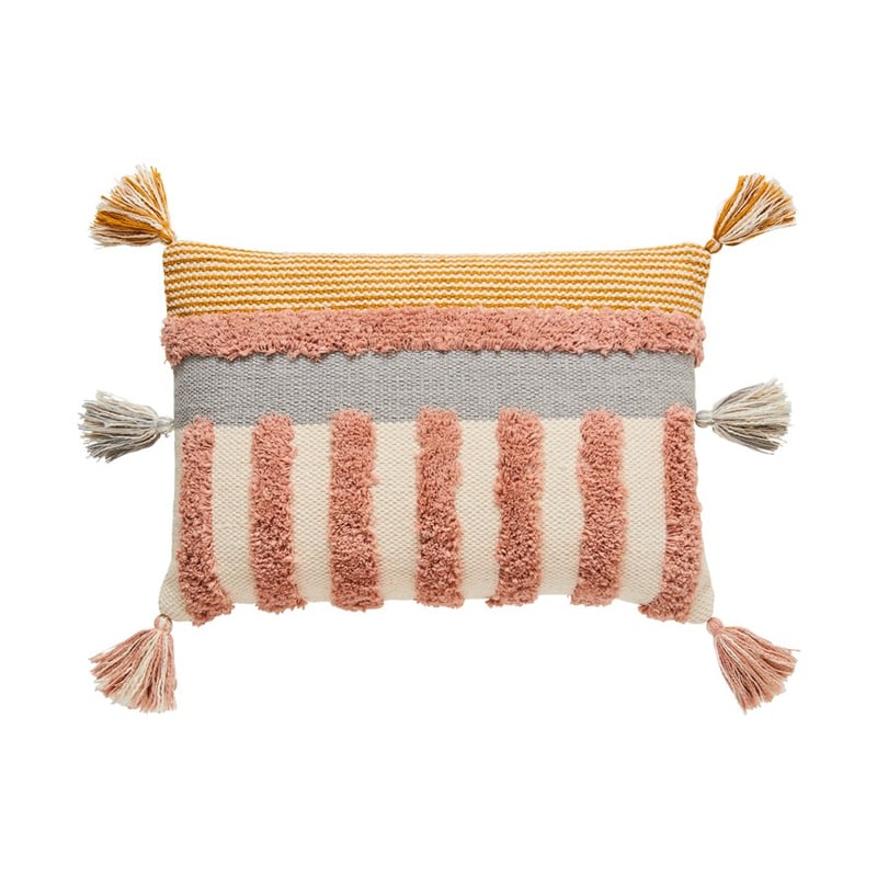 Calabria Mustard & Pink & Grey Cushion