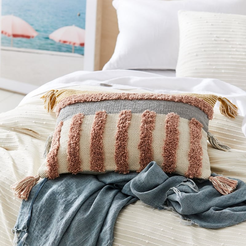 Calabria Mustard & Pink & Grey Cushion