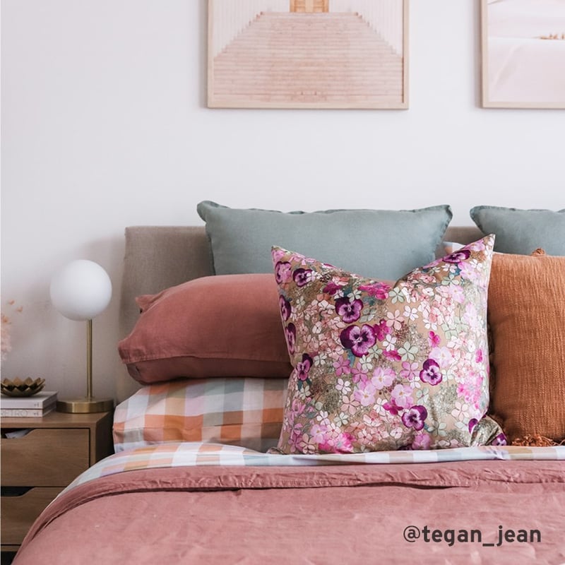 Anya Tobacco Floral Cushion