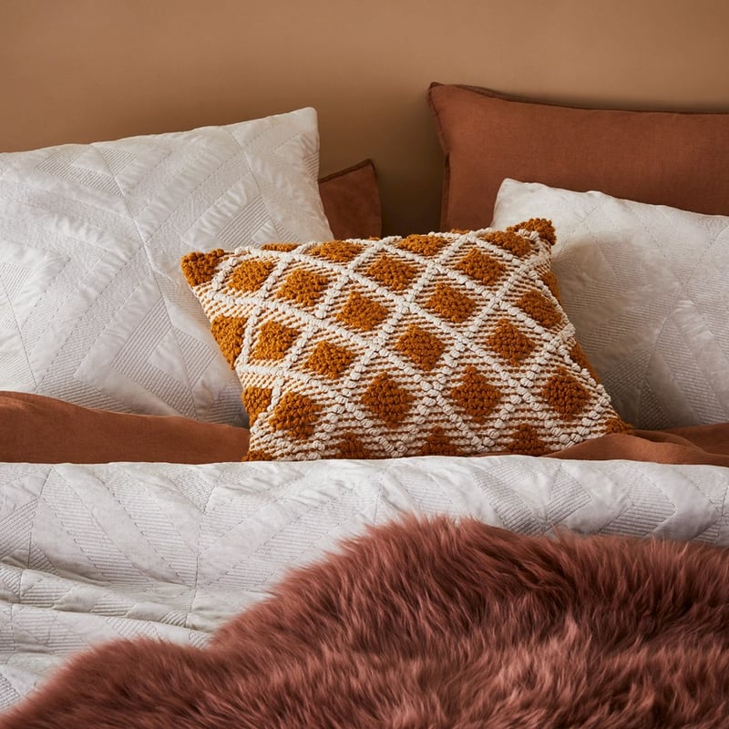 Lima Mustard & Natural Cushion