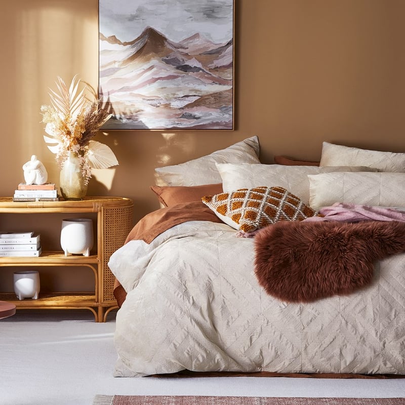Lima Mustard & Natural Cushion