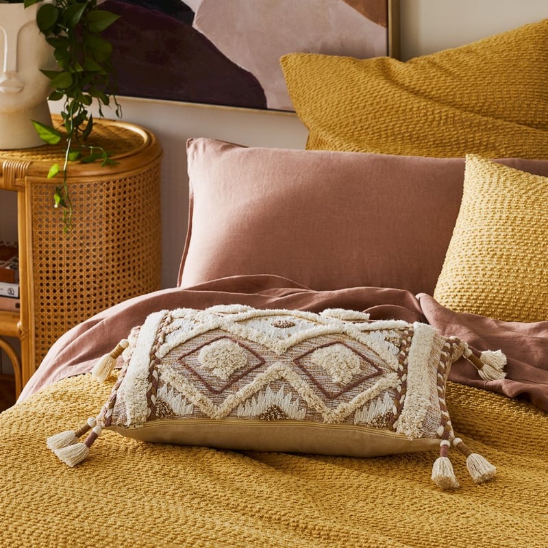 Lorca Natural & Pink Cushion