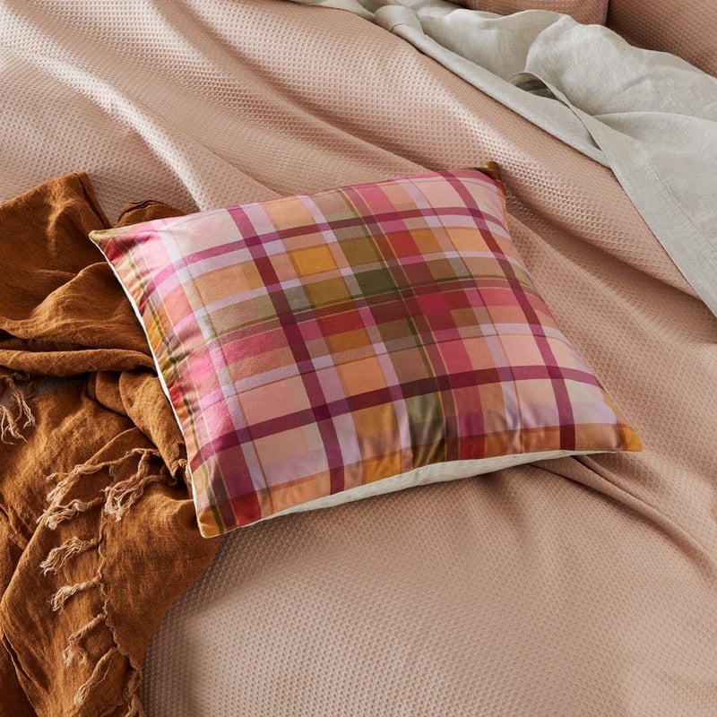 Nolan Berry Check Cushion 