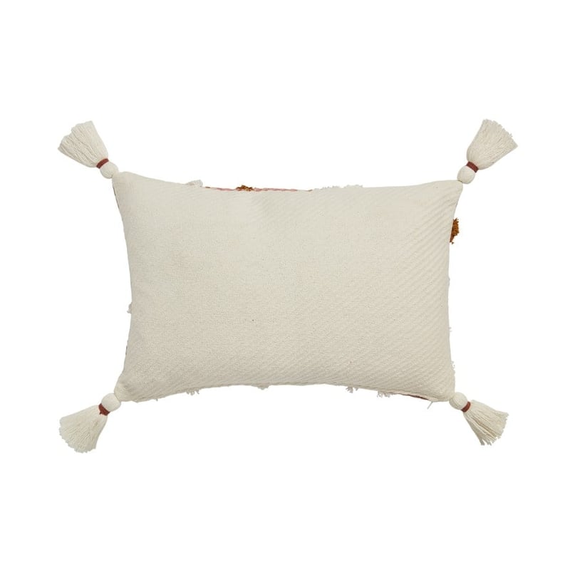 Soulful Hues Pink & White Tufted Cushion 