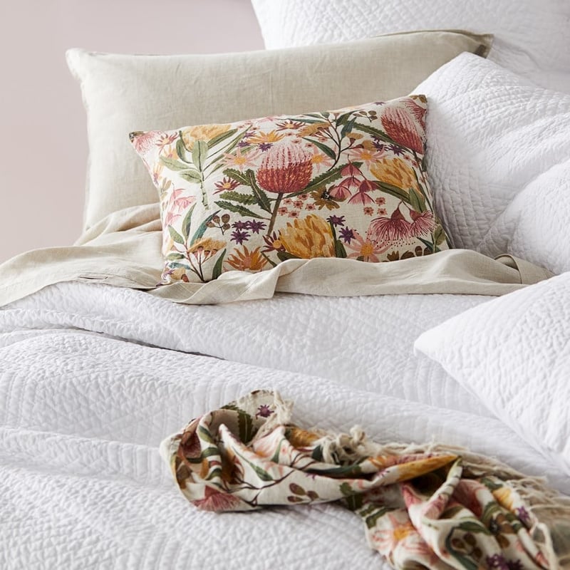 Banksia Linen Pink Cushion 