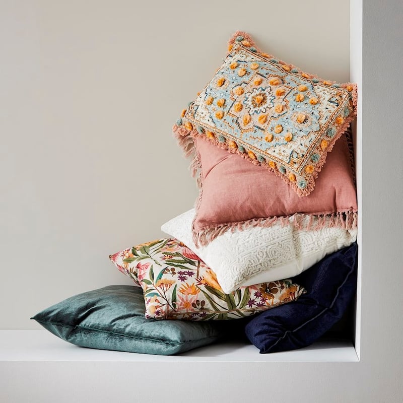 Valletta Velvet White Cushion