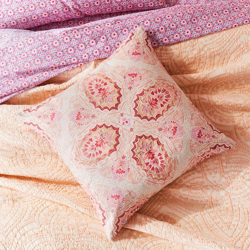 Barossa Pink & Natural Linen Cushion